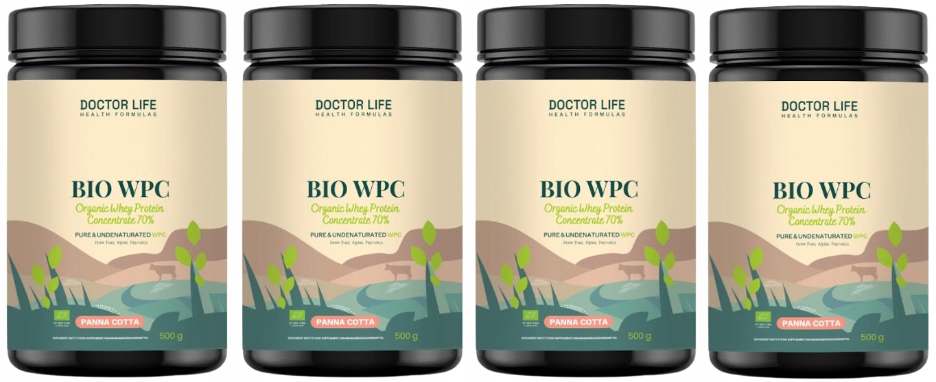 Doctor Life Whey Protein Bio Wpc Grass Fed Panna Cotta 500 g Bílkoviny Jídlo