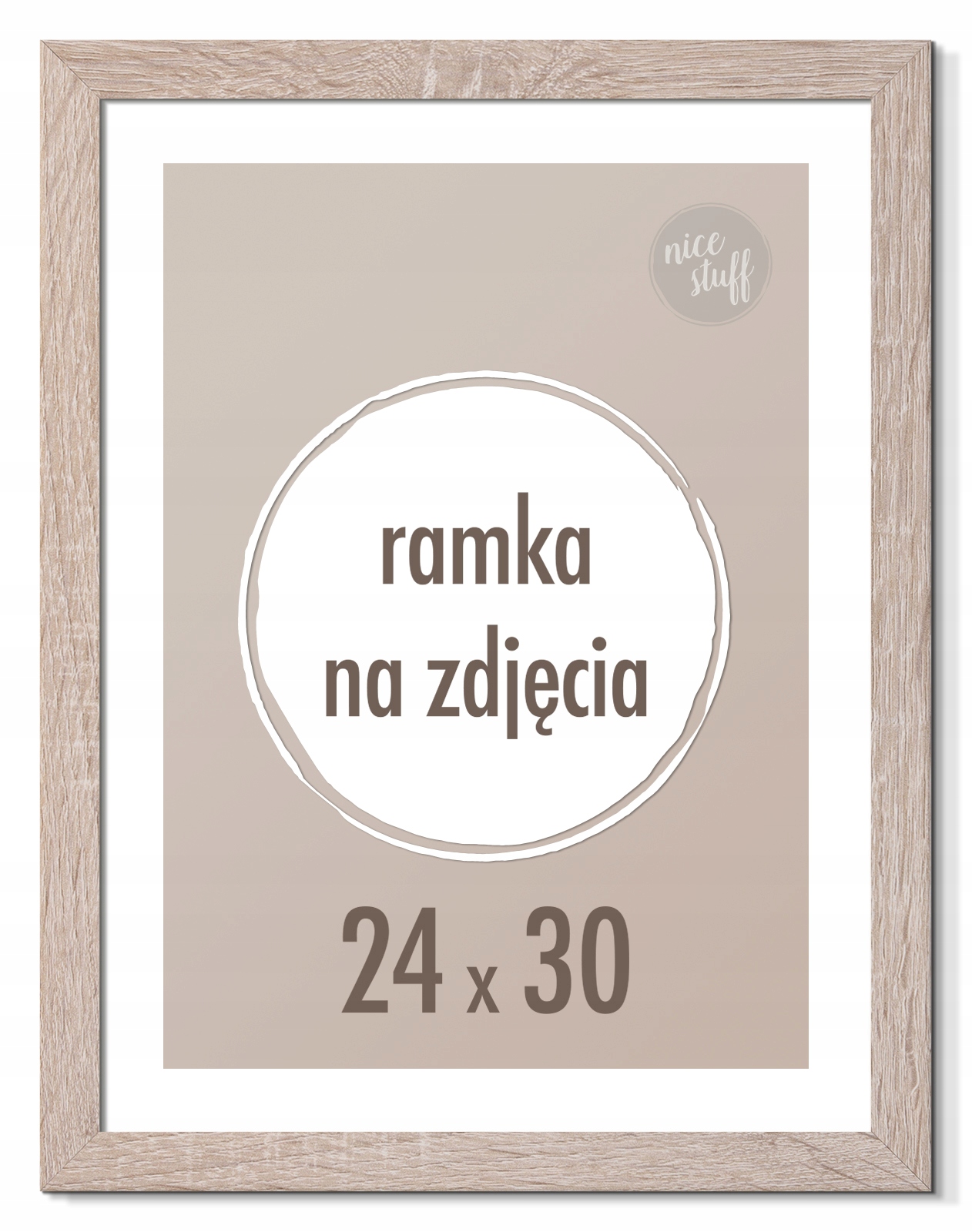 

Ramka 24x30 cm Na Zdjęcia Rama 30x24 Dąb Sonoma
