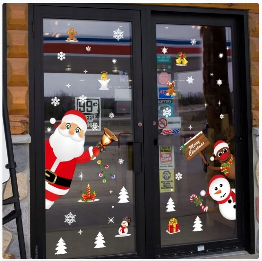 NAKLEJKI NA OKNA SZYBY OZDOBY ŚNIEŻYNKI ŚWIĘTA NA BOŻE NARODZENIE BEZ KLEJU Rodzaj naklejka