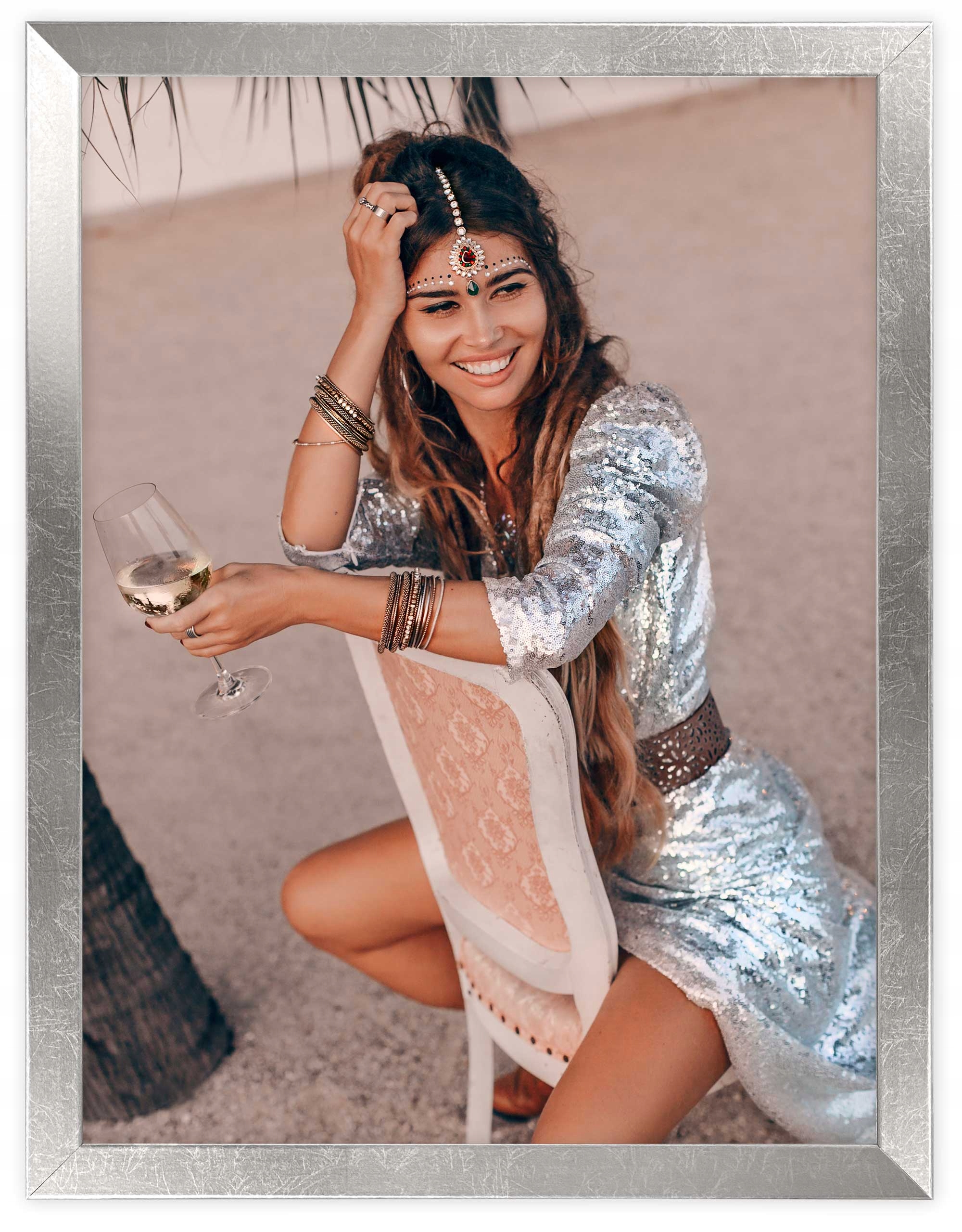 

Ramka na zdjęcie plakat 29,7x42 A3 Italia srebrna