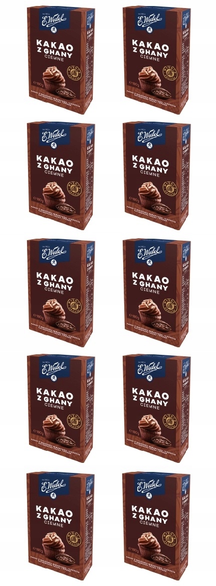 Levně 10 x 180 g Wedel Kakao tmavé z Ghany Karton