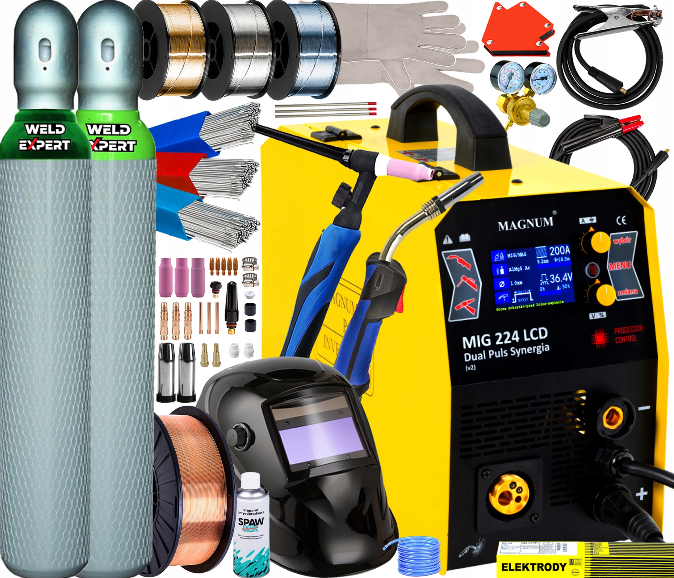 

Migomat Magnum 224 LCD Dual Puls Mma Mig Mag 230V