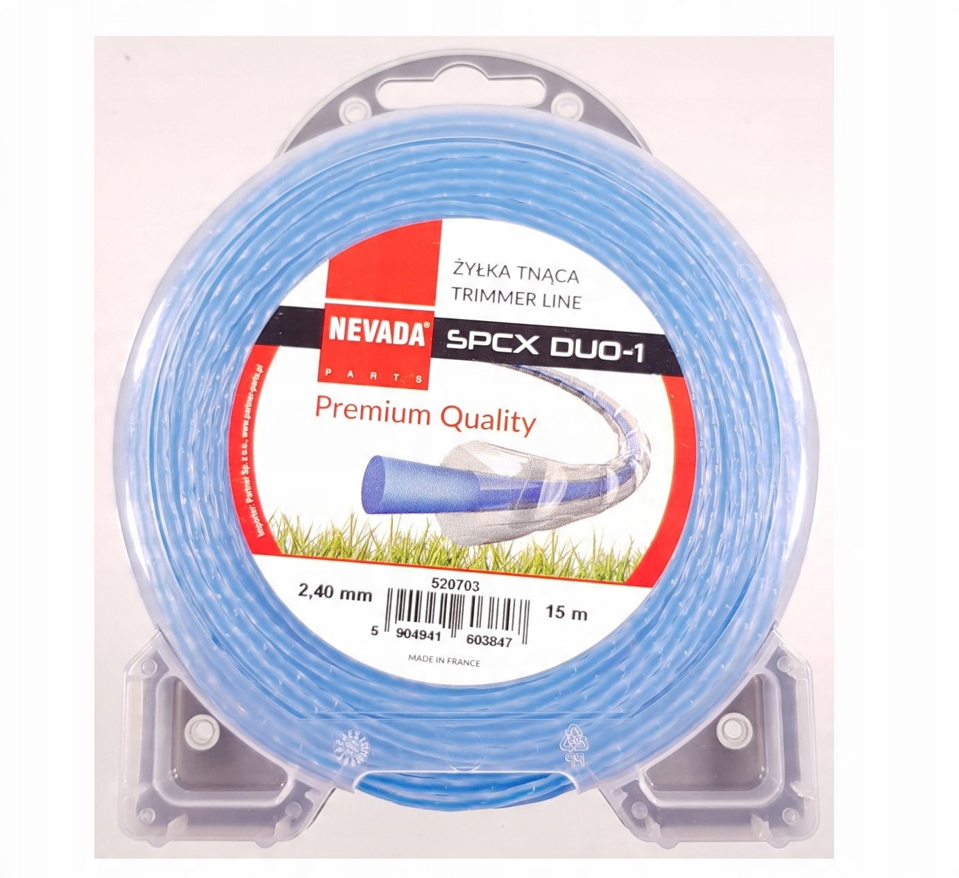 

Żyłka 2,4 mm zalecana do kos spalinowych Nac