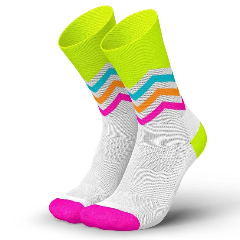 Incylence Skarpetki biegowe Running Volts Canary Pink do biegania 39-42