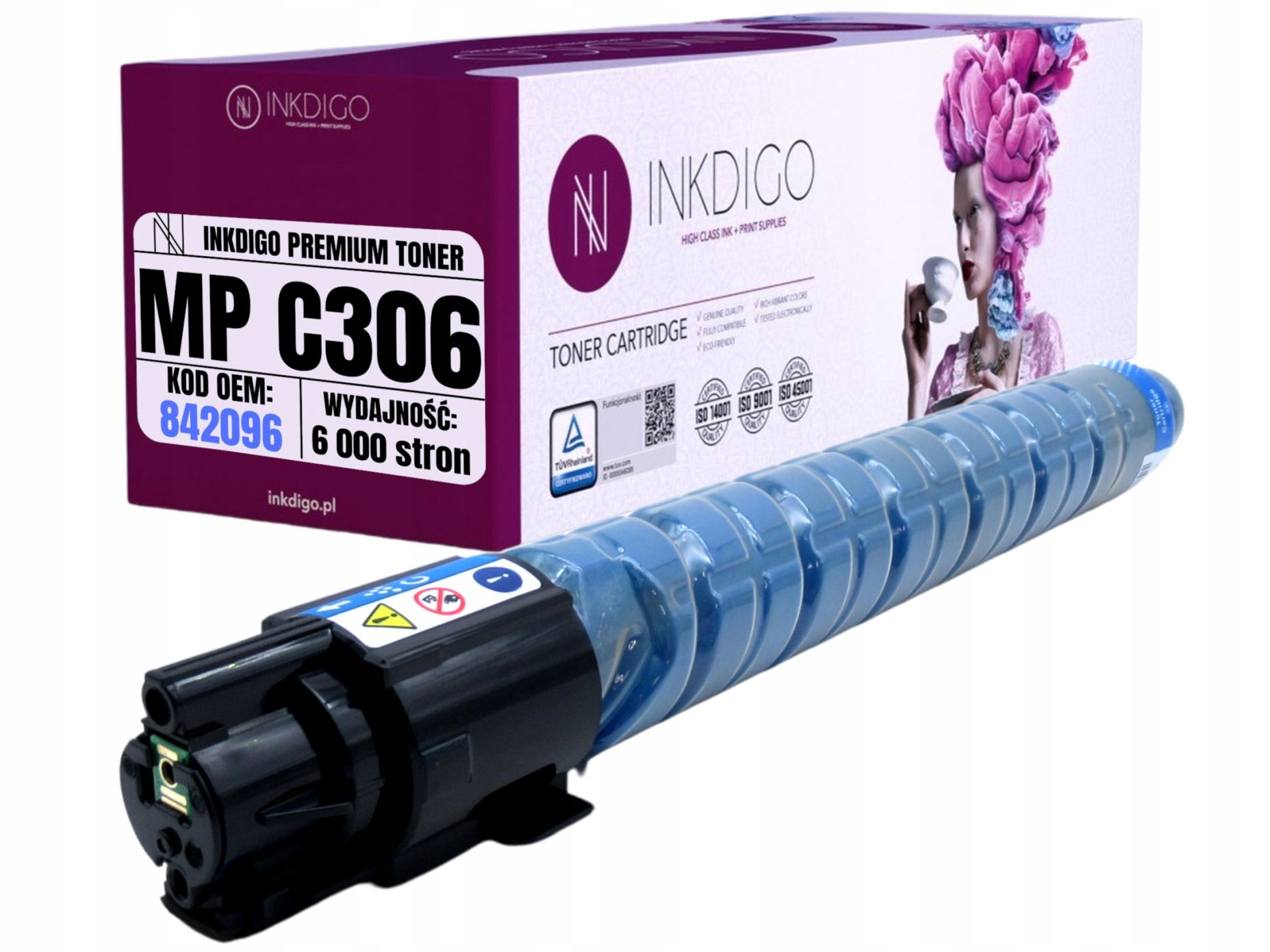 Náhradní toner 842096 pro tiskárny Ricoh Mp C306 C307 C406