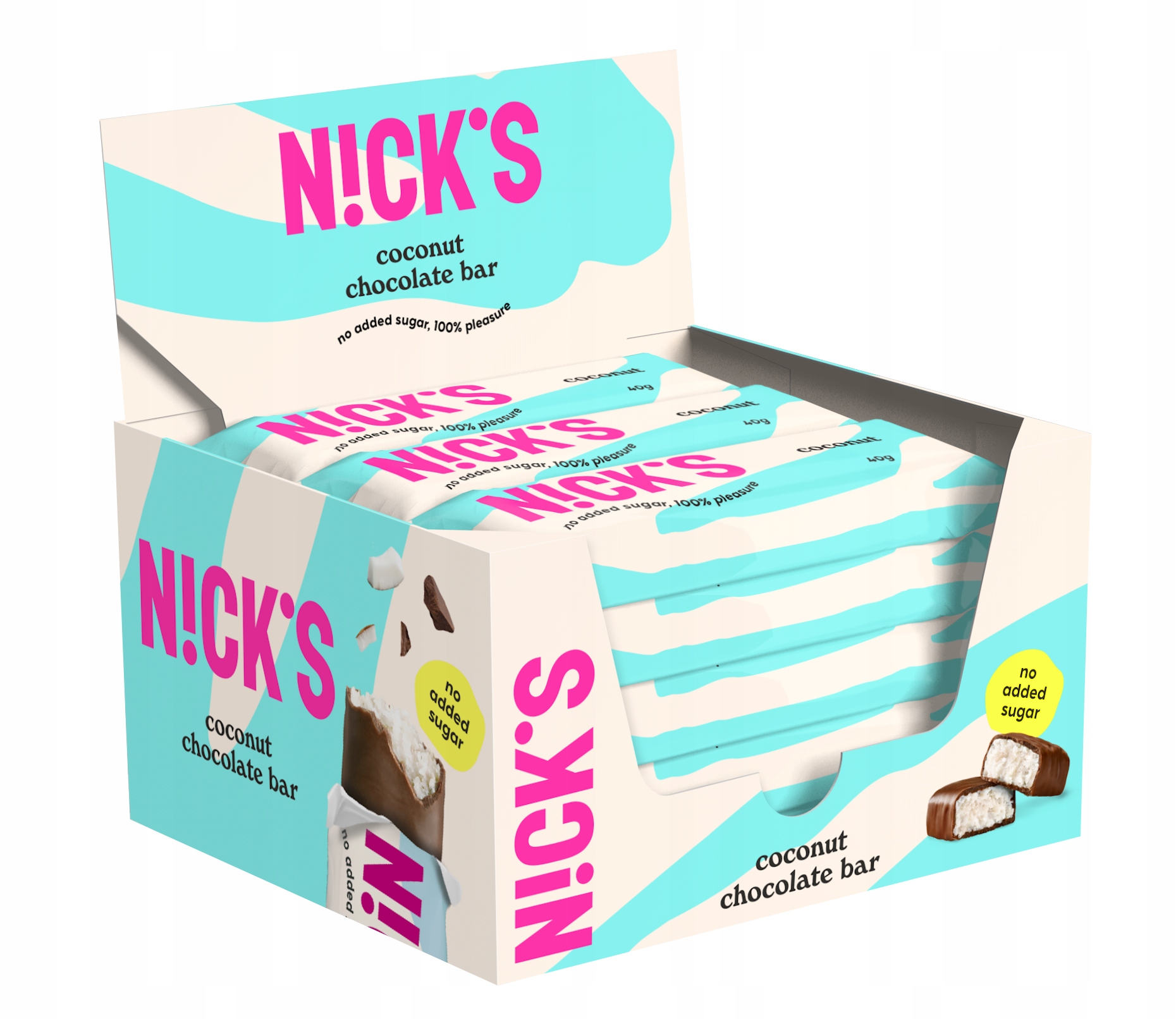 Levně Tyčinka Nick's Coconut Sada 40 g x 15 kusů