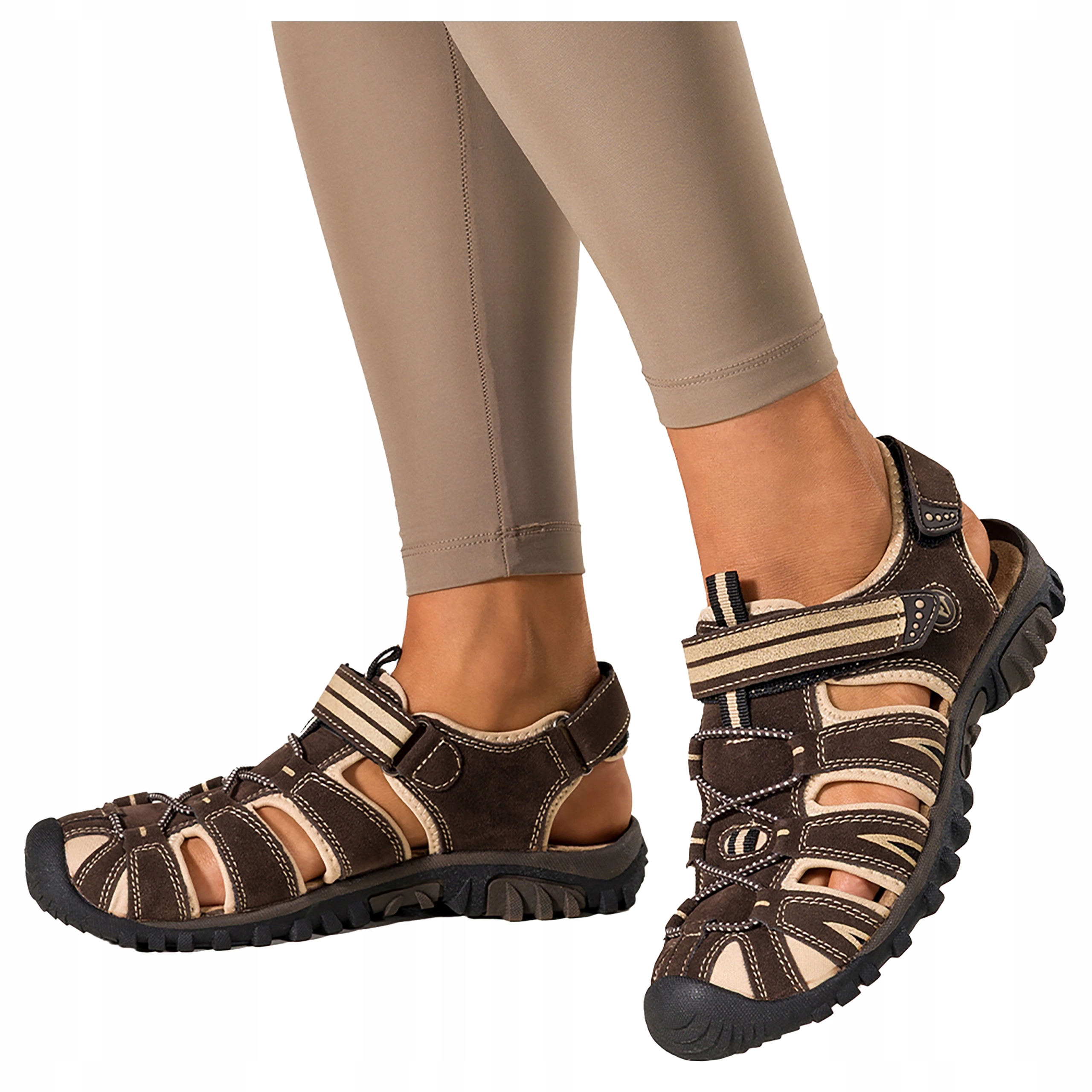 Trekkingowe Sportowe Sandały Damskie Przewiewne Lekkie Miękkie r 41