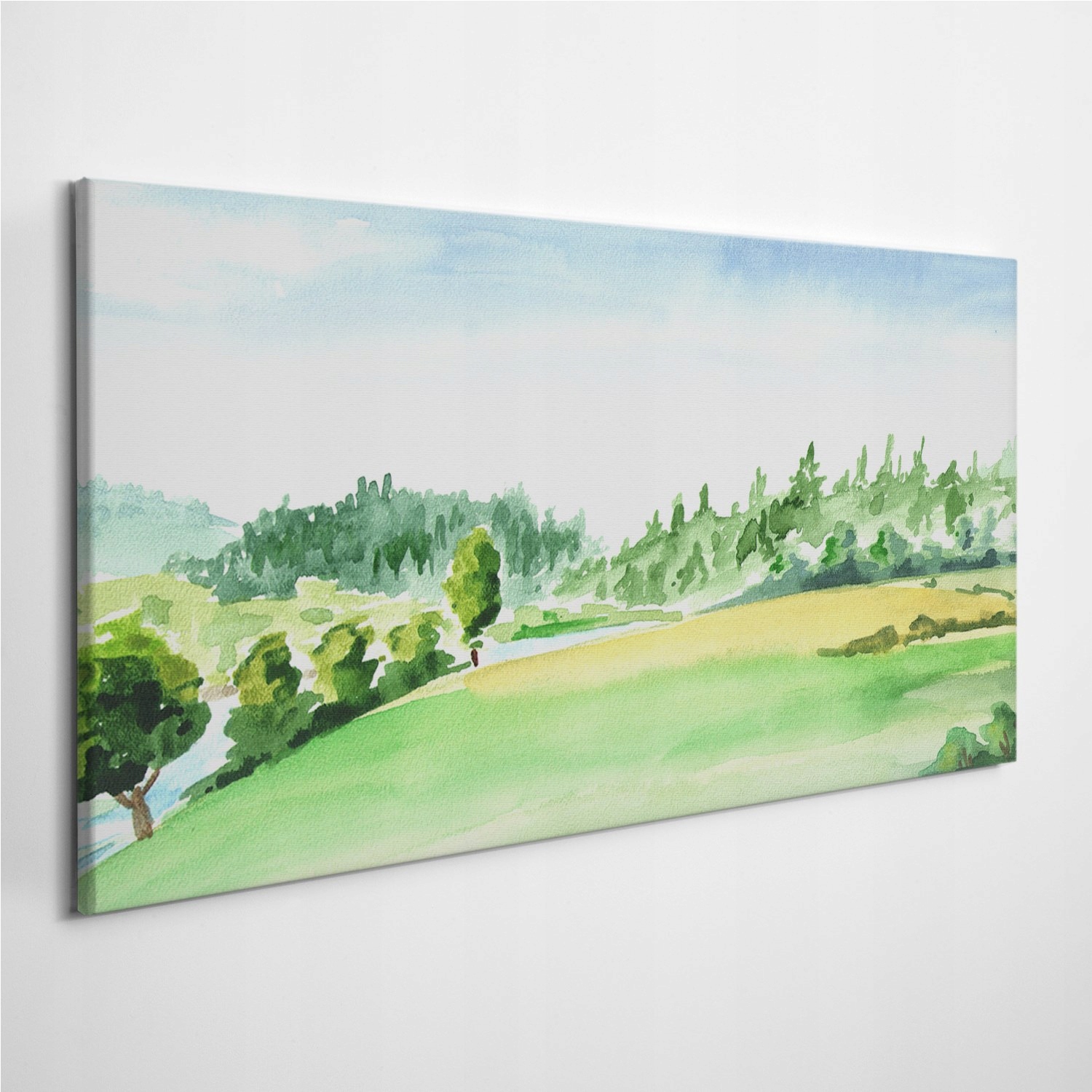 

Zdjęcie na płótnie Rzeka Akwarele Krajobraz 120x60