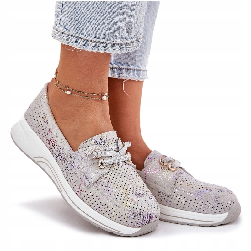 Dámské Semišové Polobotky Na Platformě Artiker 56C2104 Šedé 39