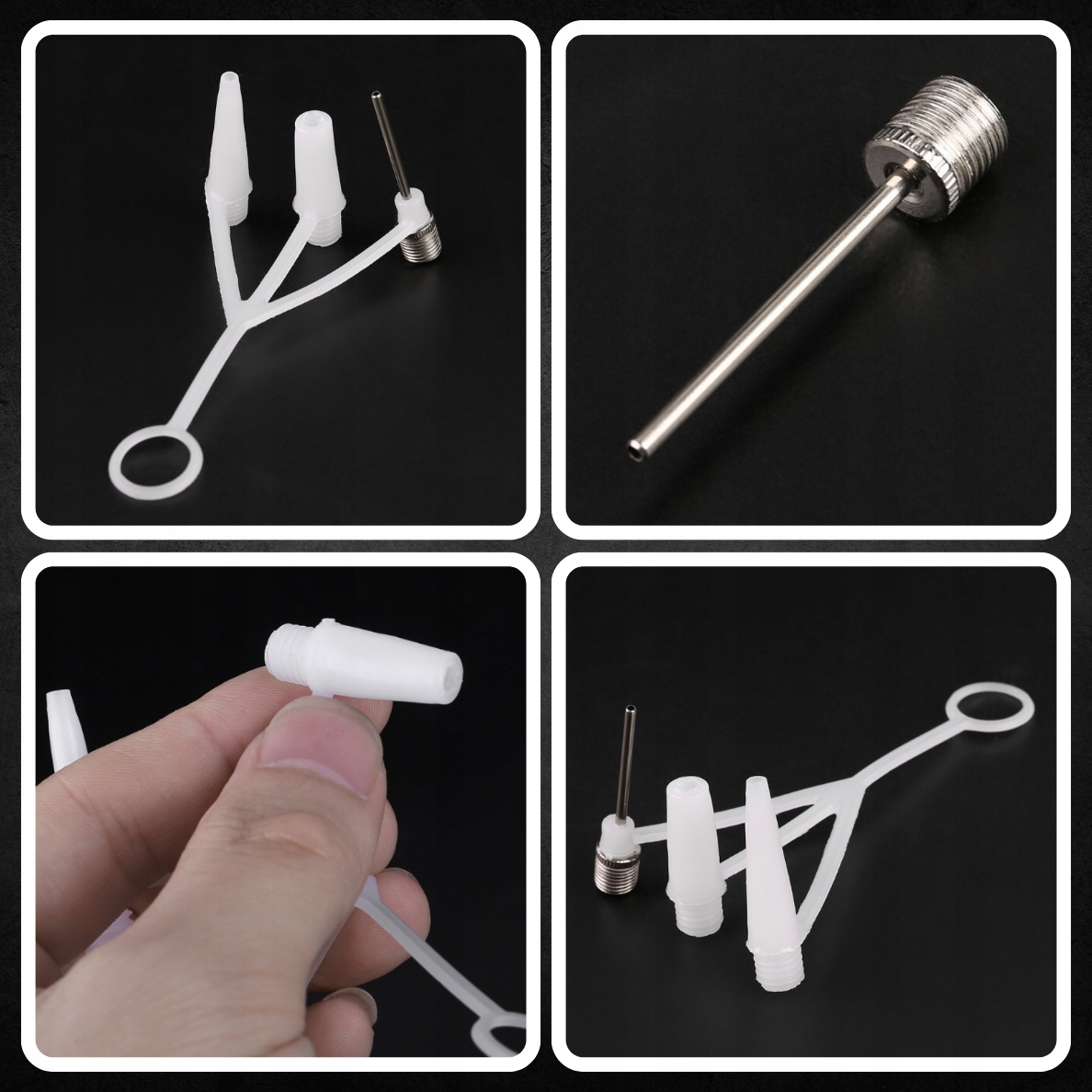 KÉZI KERÉKPÁR PUMPA KERÉKPÁR LABDÁK MEDENCE SZELEP TÖMLŐVEL + VÉGEK Márka márkanév nélkül