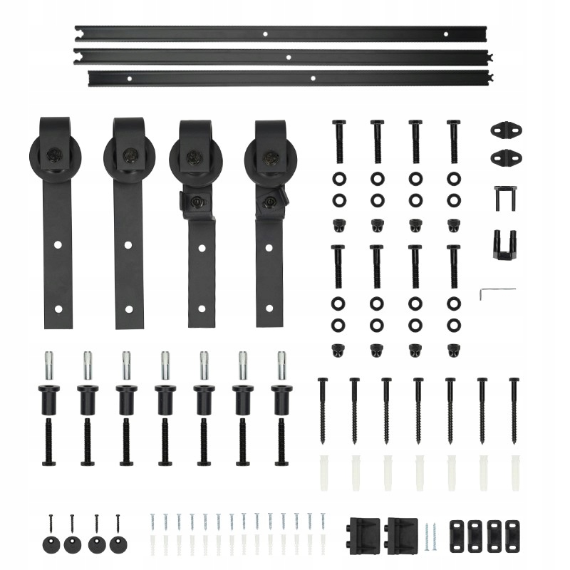 Sada kování pro posuvné dveře 3 m pro 2 nezávislé dveře Loft BDH831