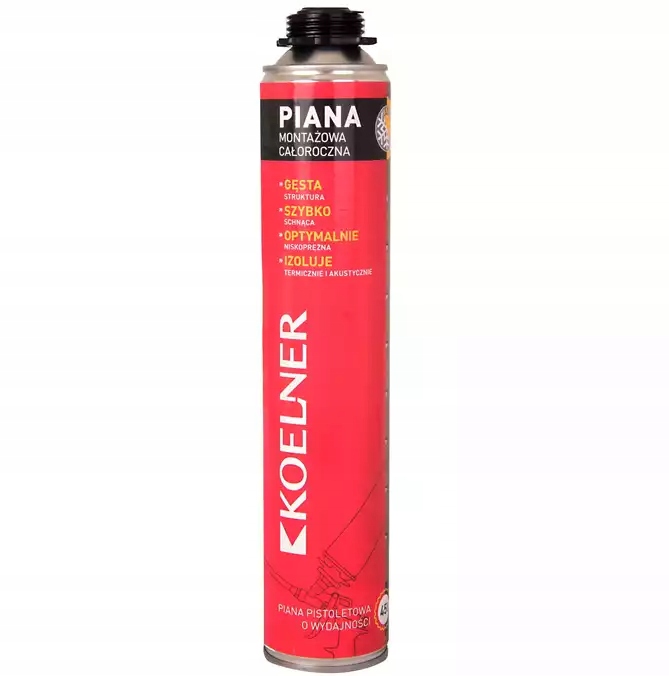 KOELNER PIANA PIANKA PISTOLETOWA MONTAŻOWA CAŁOROCZNA NISKOPRĘŻNA 750ml