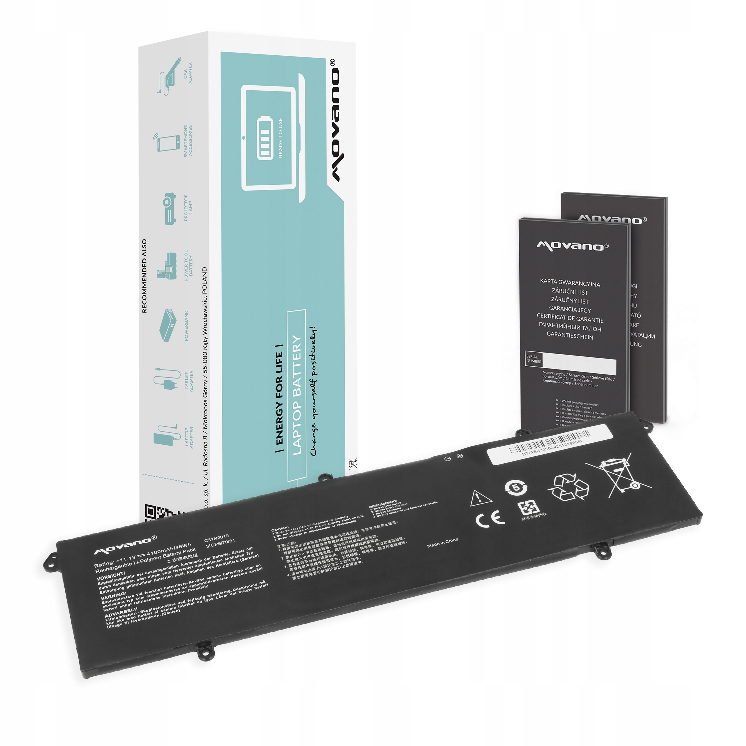 Bateria do Asus K3405VF K3605V K3605Z K3400P K3500P M3500 M3500Q C31N2019