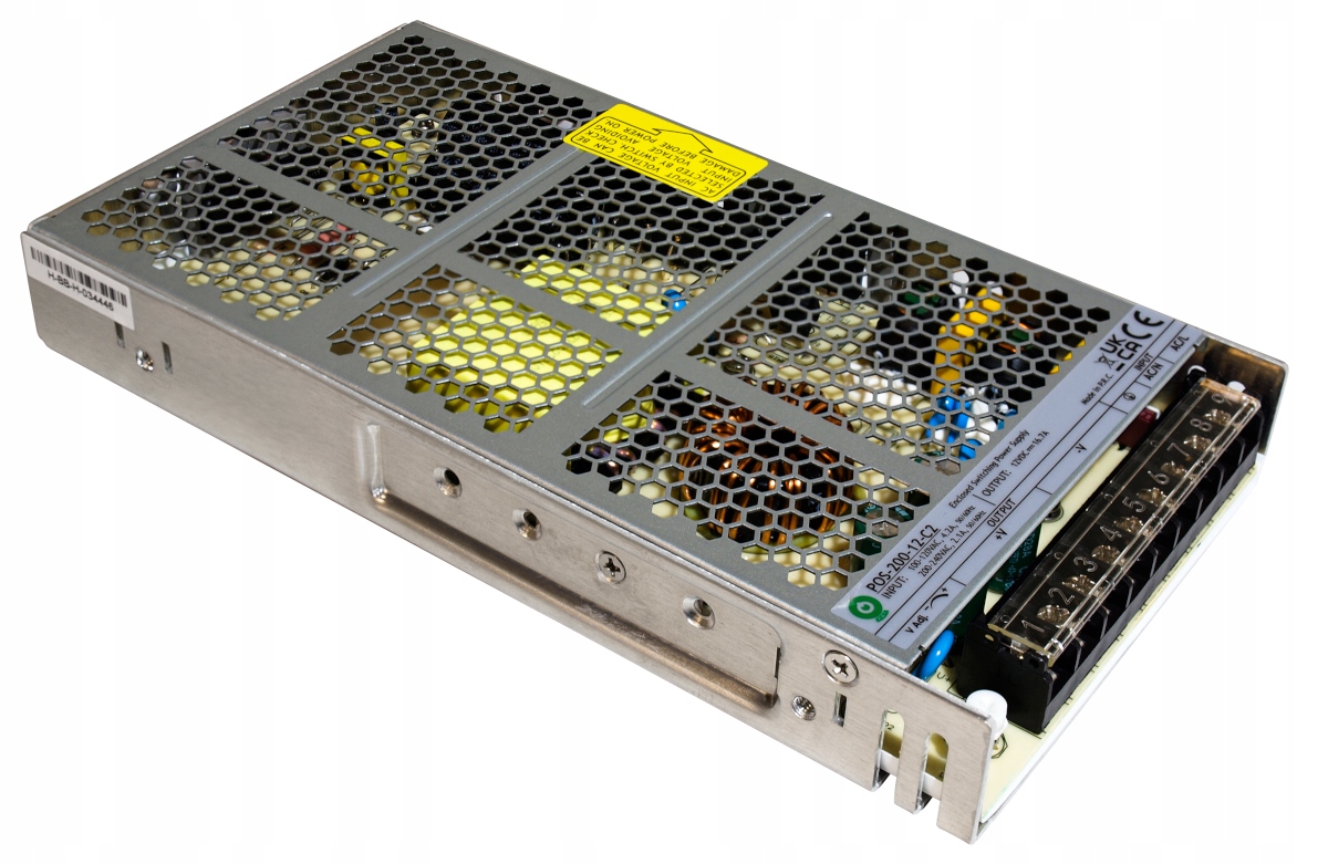 POS-200-24-C2: Napájecí zdroj Pos série 24V/8.3A, uzavřený, nízkoprofilový