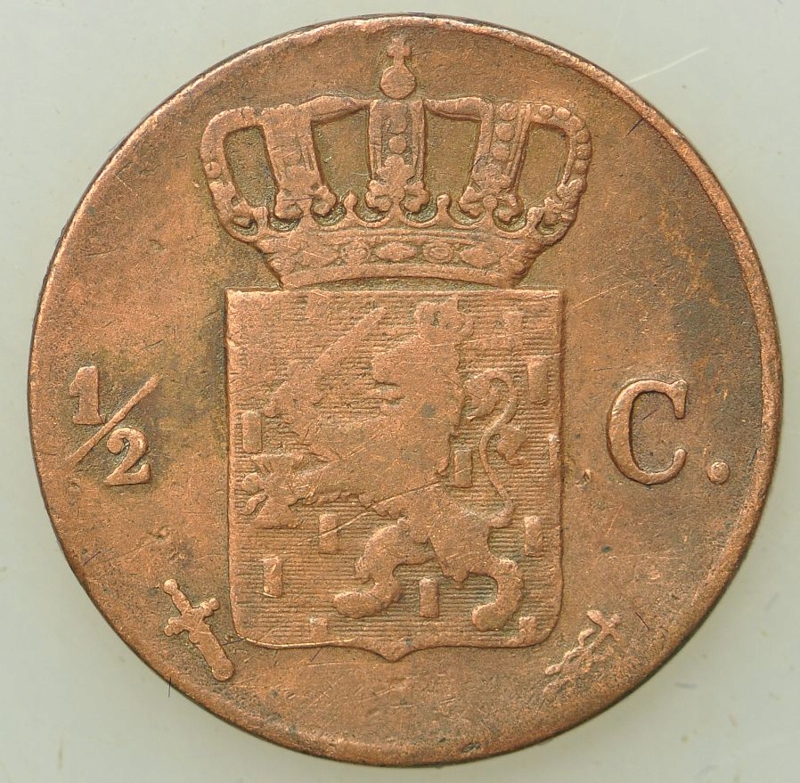 Holandia - 1/2 centa 1854