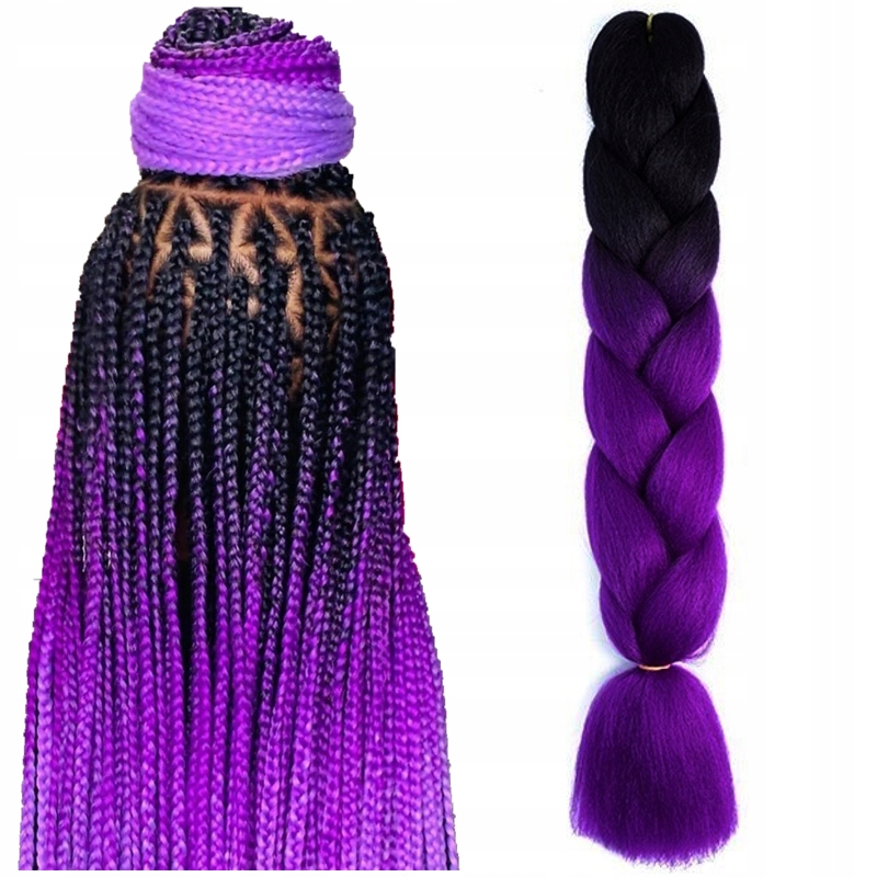 Włosy Syntetyczne do Warkoczyków 2-kolorowe Ombre