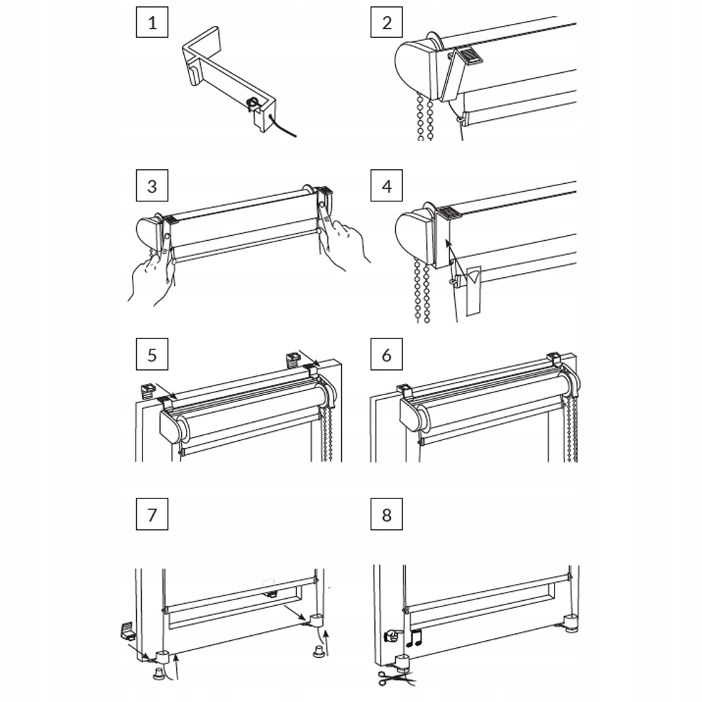 ROLETA NOC DZIEŃ 106X140CM WYMIAR BIAŁY Długość 140 cm