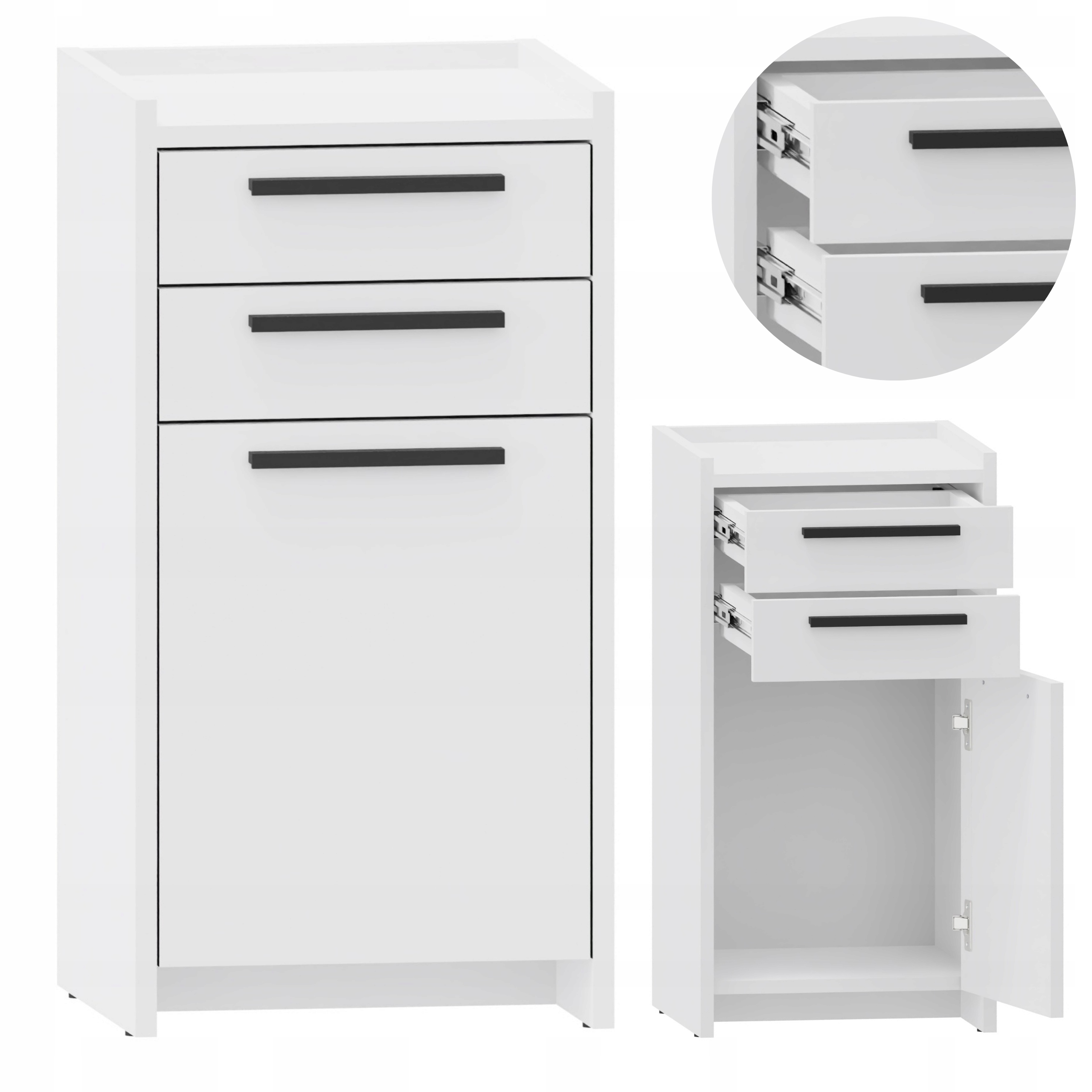 Komoda Altivo 1D2SN biela, veľký regál, priestranná skrinka na oblečenie, hračky, topánky