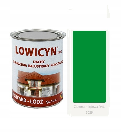 LOWICYN 5l dach ocynk ZIELONA MIĘTOWA 6029