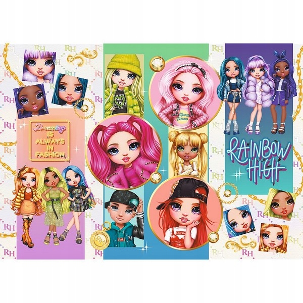 PUZZLE 200 PRZYJAŹŃ RAINBOW HIGH Stan opakowania oryginalne