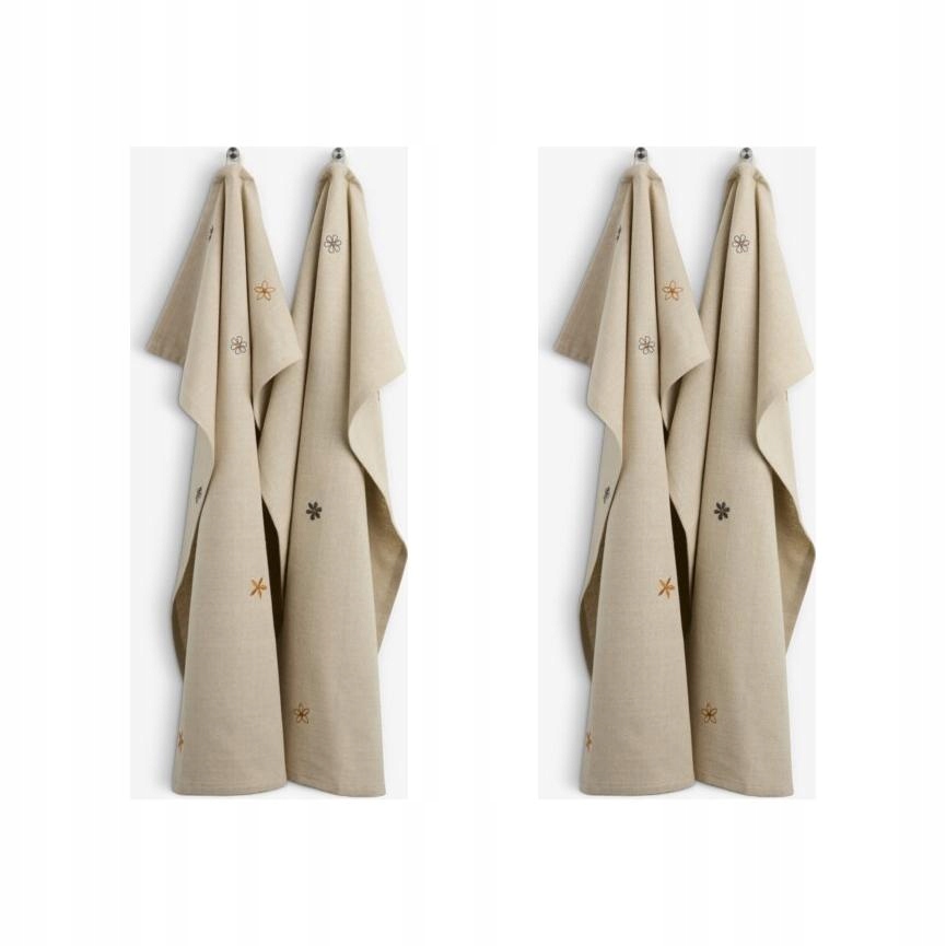 2 ks Kuchyňské ručníky 50x70 cm bavlna šedé