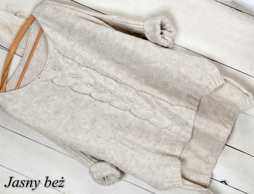 CIEPŁY MIĘKKI SWETER OVERSIZE WARKOCZ 137 Materiał dominujący akryl