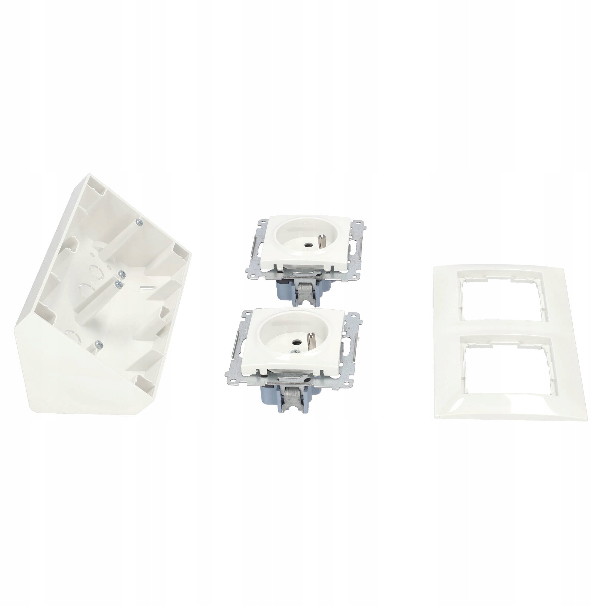 SIMON 54 GNIAZDO MEBLOWE NAROŻNE BIURKOWE BIAŁE Liczba gniazdek 1 szt.