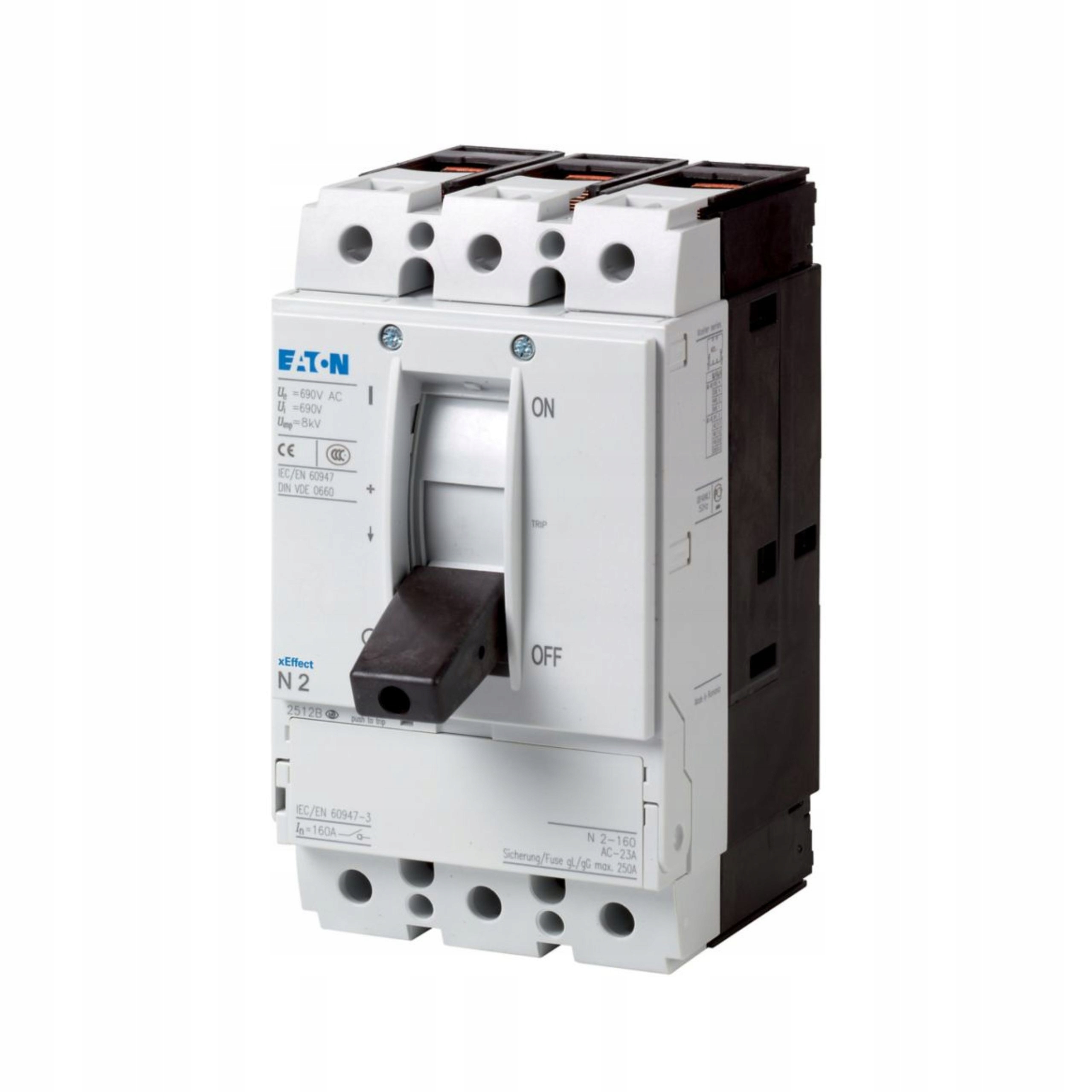 3-pólový výkonový odpojovač 3P 160 A 690 V (nzm) PN2-160 Eaton 266008