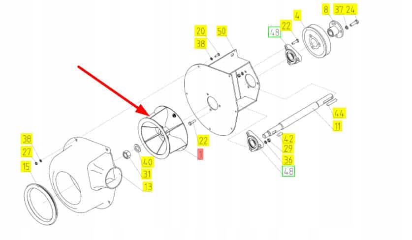 100500116 - абочее Колесо вентилятора