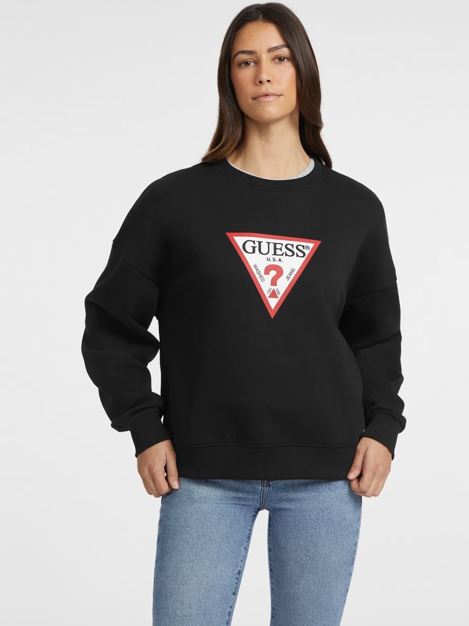 Mikina Guess Jeans W4YQ00 KC811 černá XL