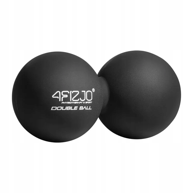 4FIZJO Podwójna piłka do masażu punktowego, lacrosse Double Ball, Czarny