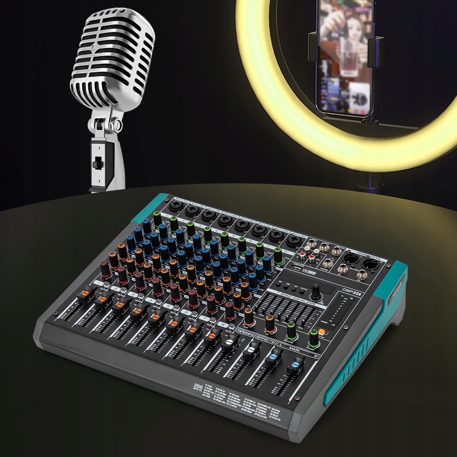 8-drożny mikser w kolorze czarnym Marka Inna