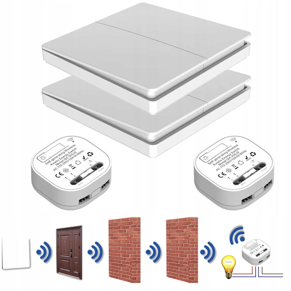 Bezdrátový Scenový Přepínač 433MHZ 2 Rádiový 220 V