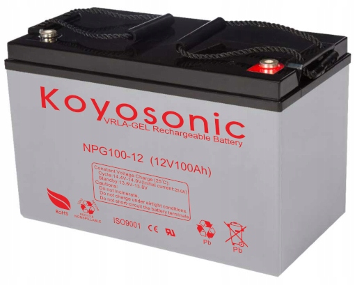 AKUMULATOR VRLA ŻELOWY GEL 12V 100Ah UPS ŁÓDŹ KAMPER MOCNY DEEP CYCLE 12LAT EAN (GTIN) 5905369801310