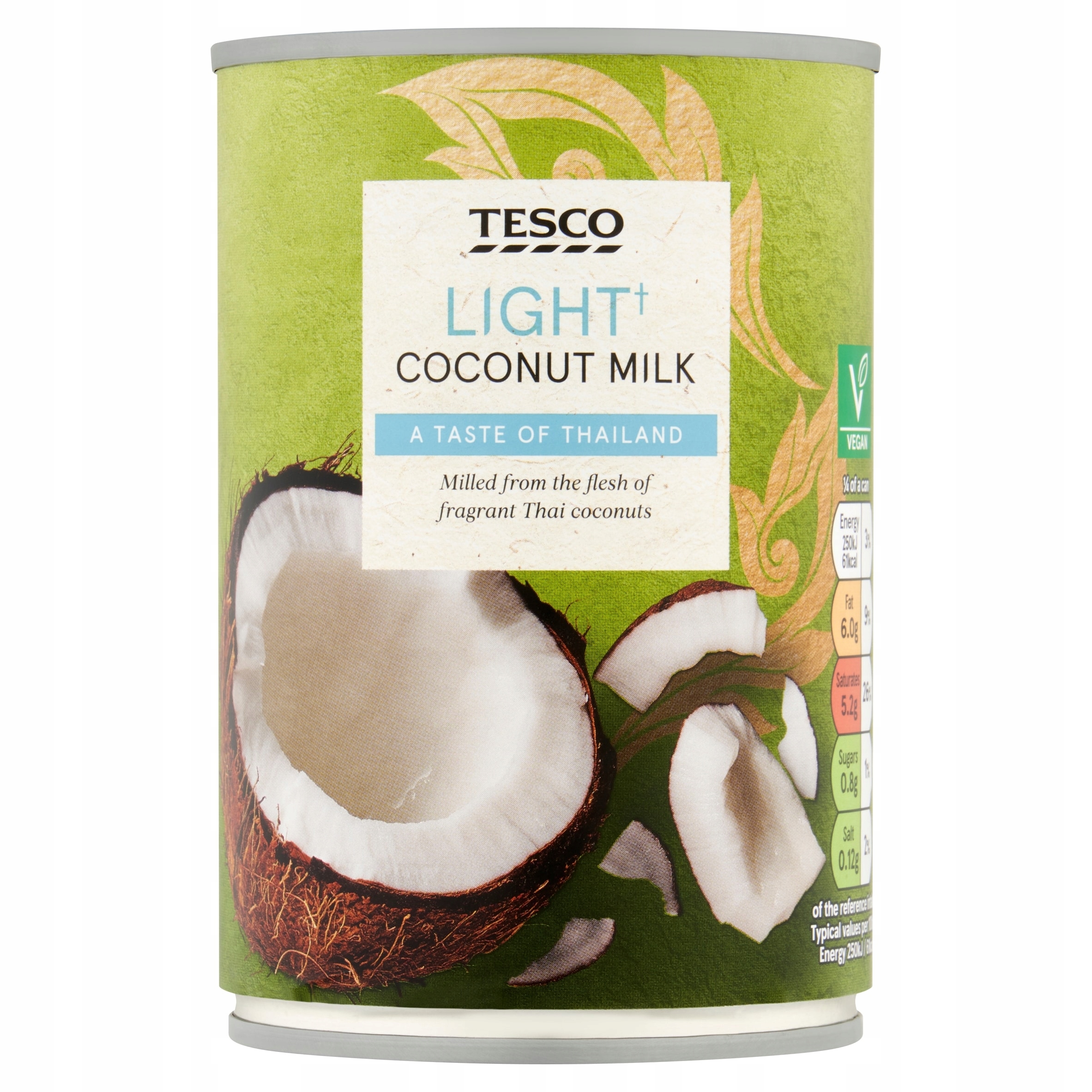Tesco Light Coconut Milk 400Ml, Imported from Britain