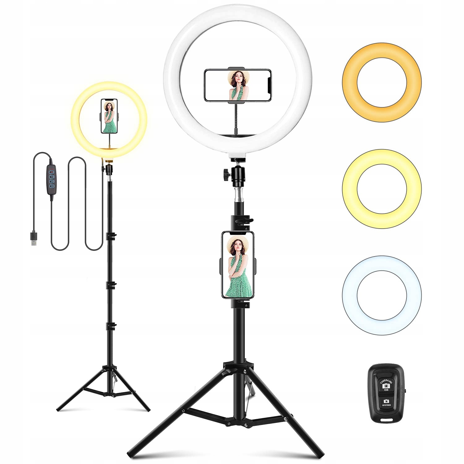 REALPLUS USB Clip-On Video Conference Lamp 120 LED 3 Colors 10 Brightness — miniatura 8
