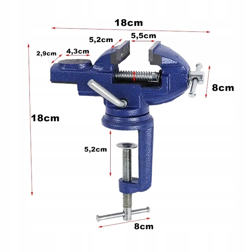 IMADŁO ŚLUSARSKIE OBROTOWE 360° KOWADŁO ŻELIWNE Kod producenta 5903849422383