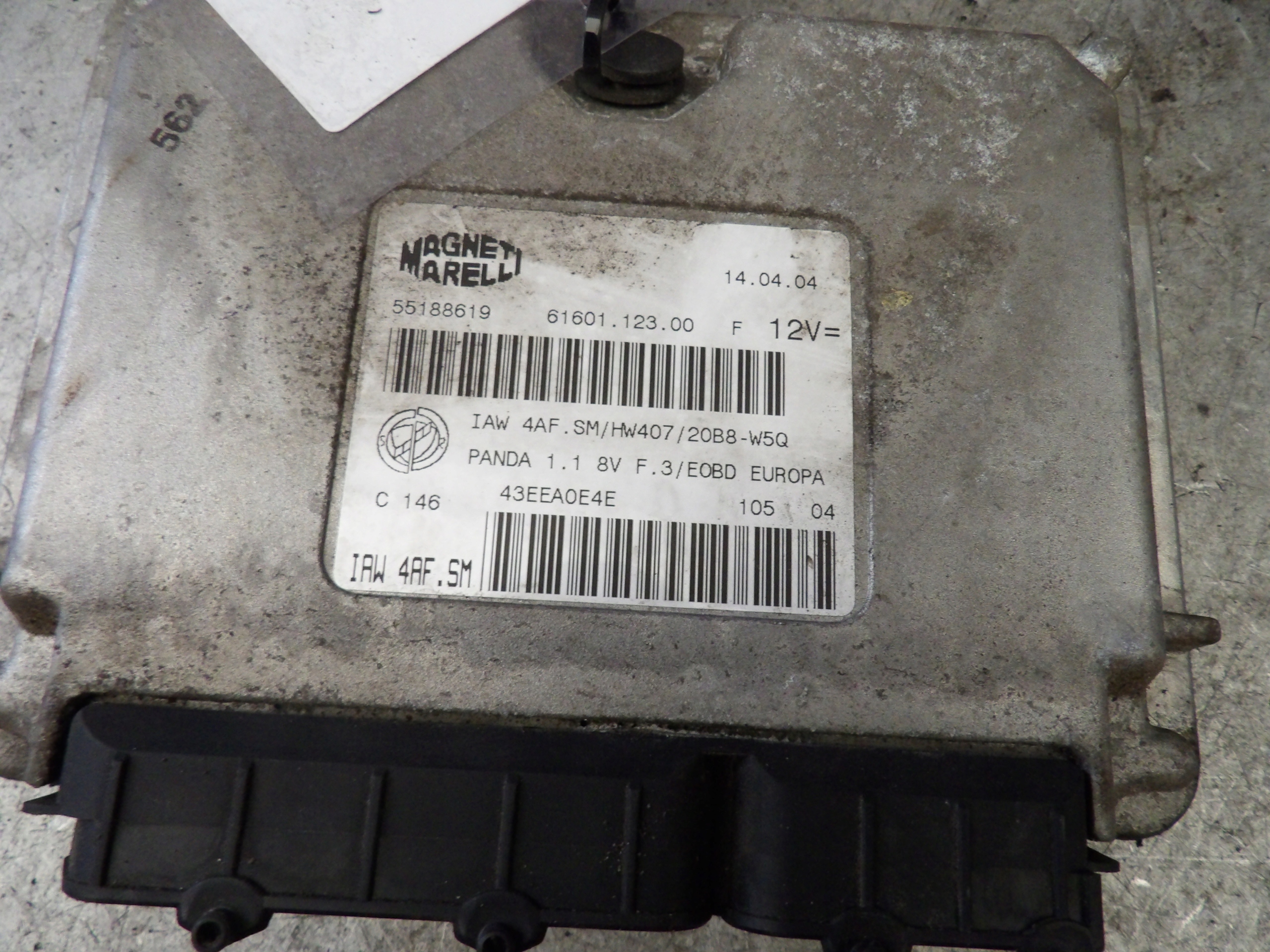 Fiat Panda II computer, control unit 55188619 61601.123.00 IAW 4AF.SM