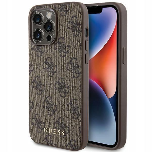 Pouzdro Guess Metal Gold Logo pro iPhone 15 Pro Max