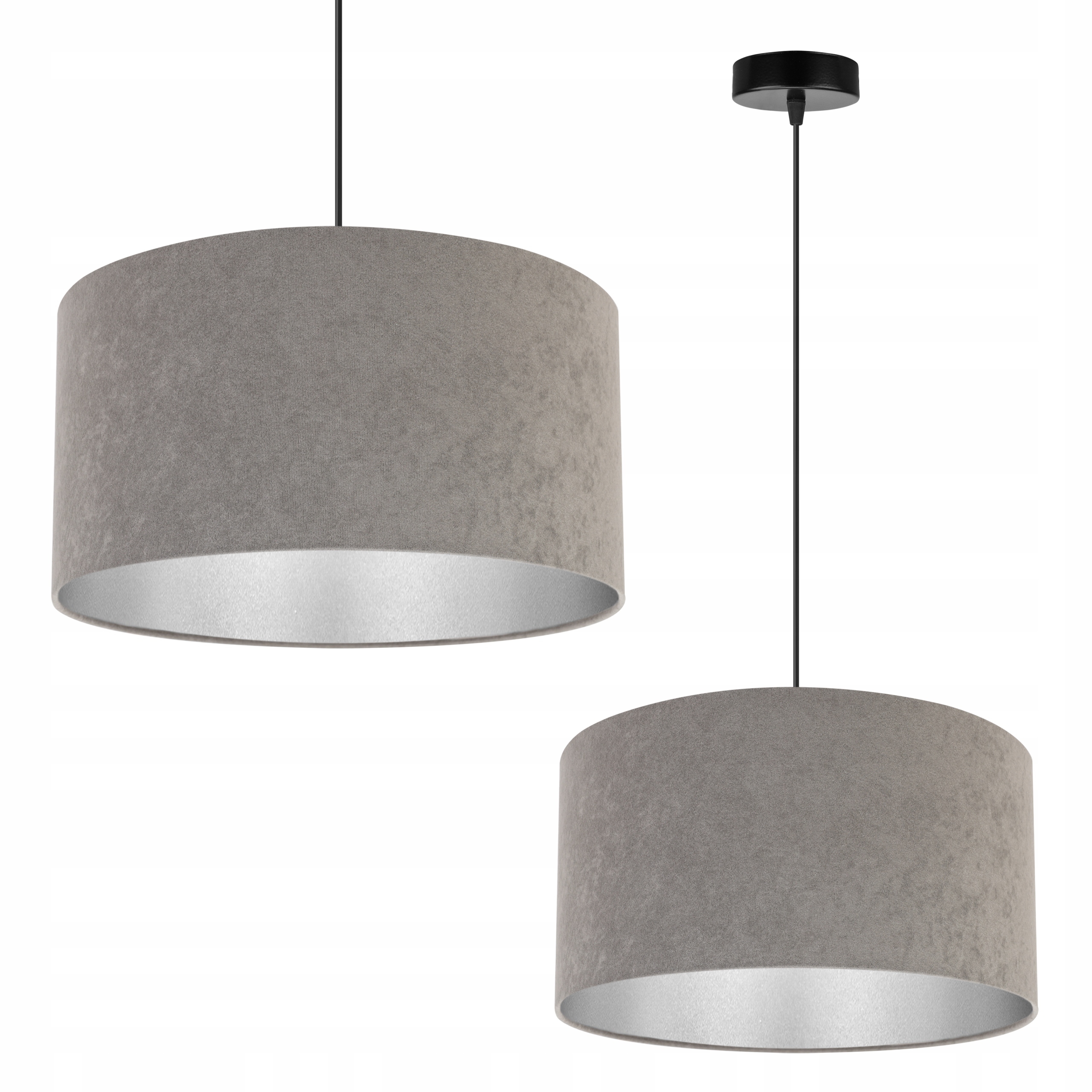 

Lampa Wisząca Sufitowa Nowoczesna Abażur Welur