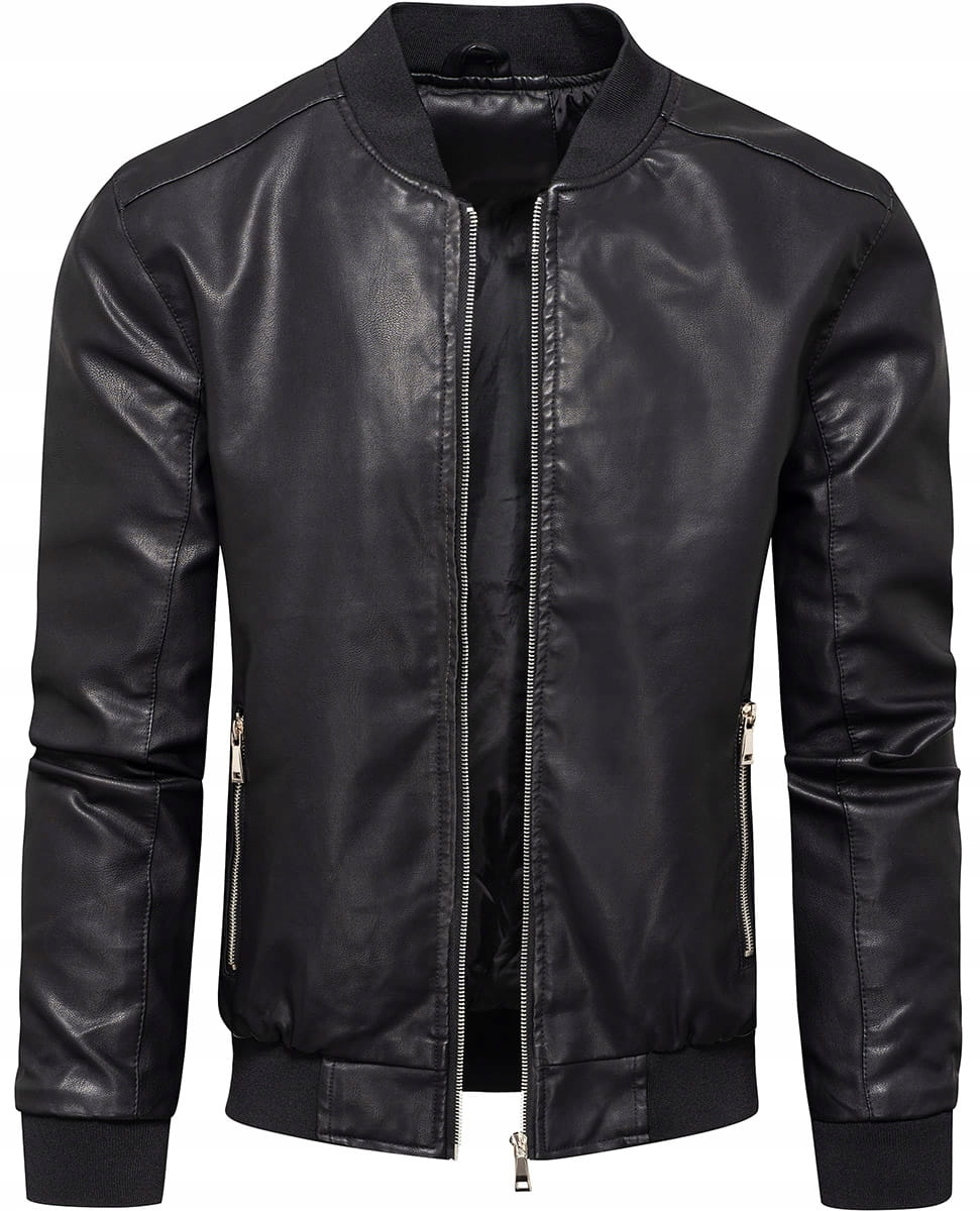 

M Kurtka męska skórzana z stójką