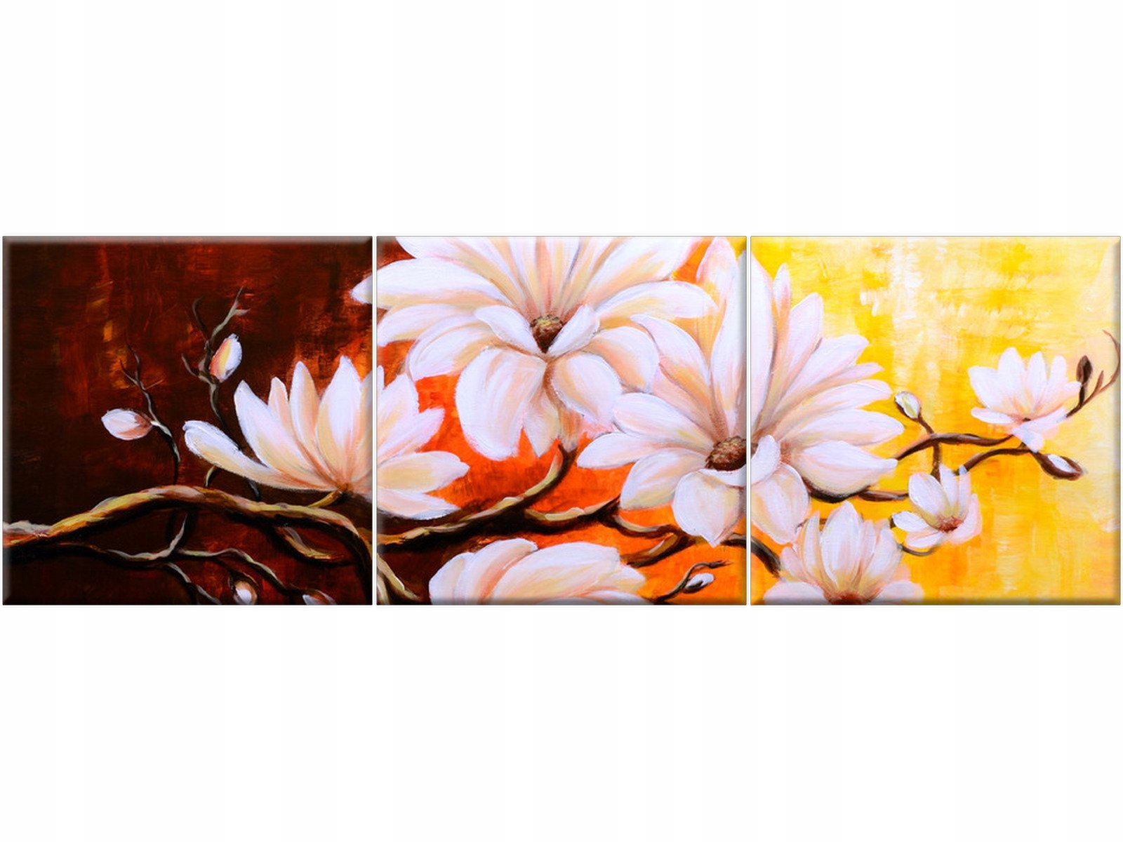 

Obraz na płótnie Magnolia 150x50 Tryptyk na ścianę