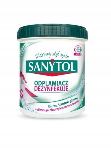 Levně 2x Sanytol Dezinfekční odstraňovač skvrn v prášku na bílé tkaniny a kolo 450 g