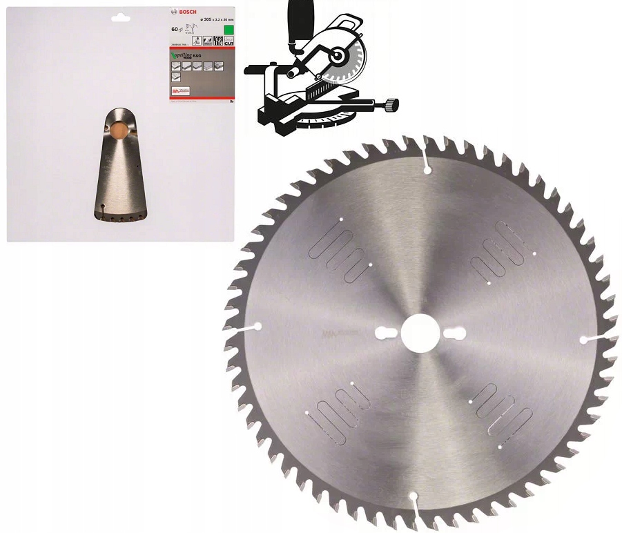 

Tarcza pilarska piła drewno mdf 305x30 60z Bosch
