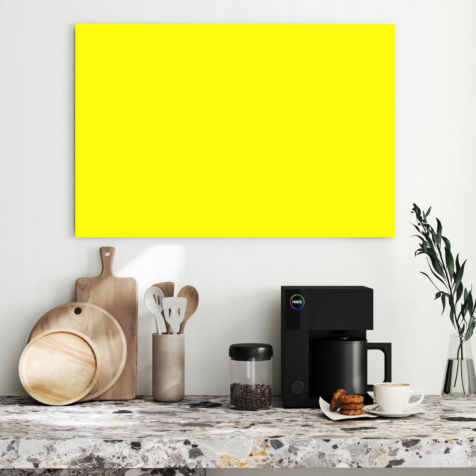 Magnetická tabule Žluté Pozadí II 90 × 60 cm