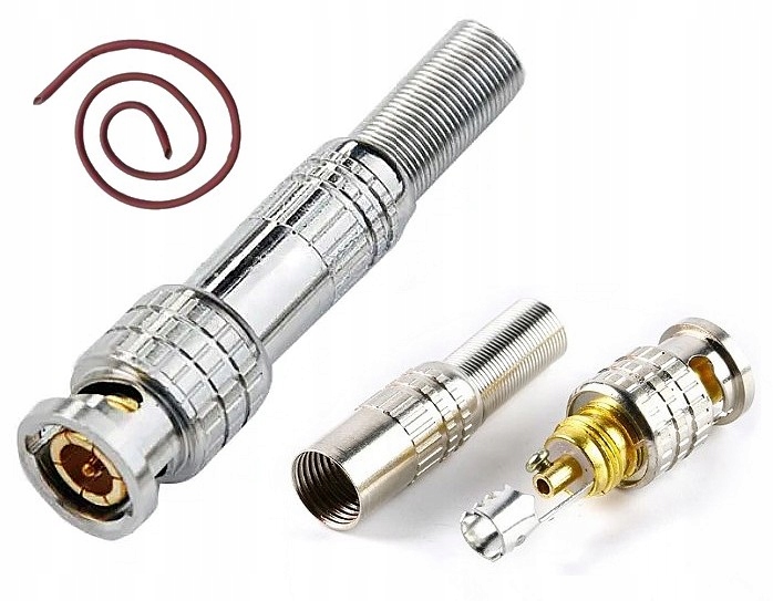 WTYK BNC ZŁOCONY Z ODGIĘTKĄ