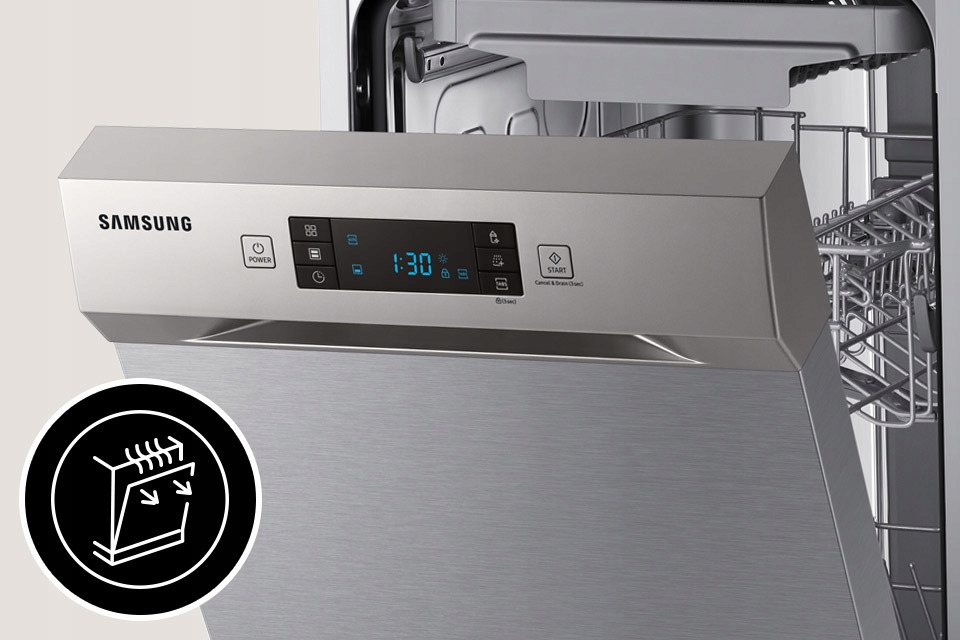 SAMSUNG Zmywarka 45cm wolnostojąca DW50R4070FS/EC Poziom hałasu 44 dB