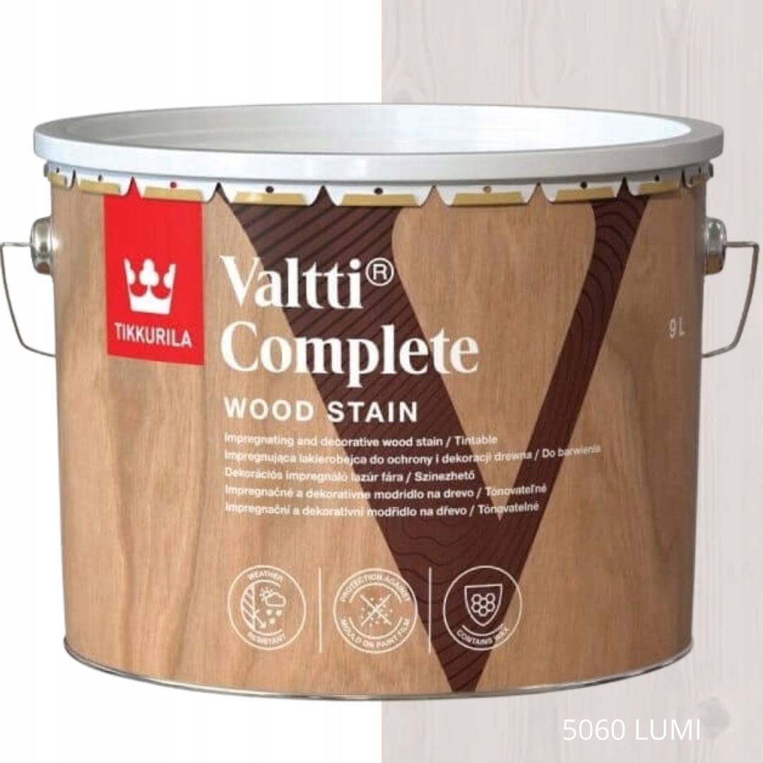 Tikkurila Lakovačka Valtti Complete 9L Barva 5060 Lumi