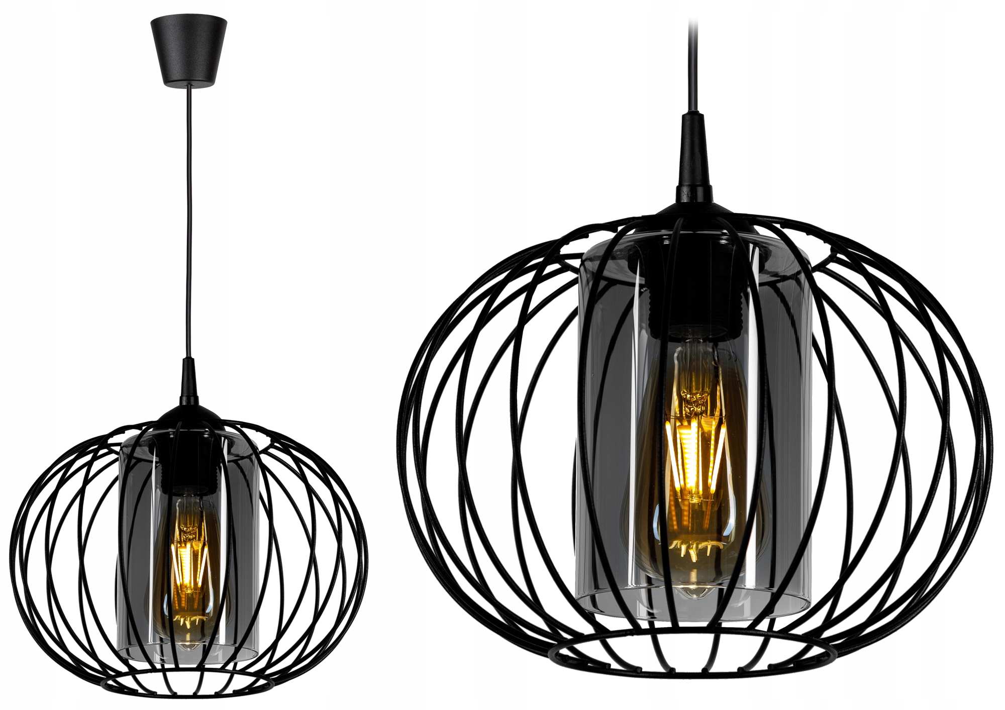 

Nowoczesna Lampa Wisząca Sufitowa Szkło Loft Led