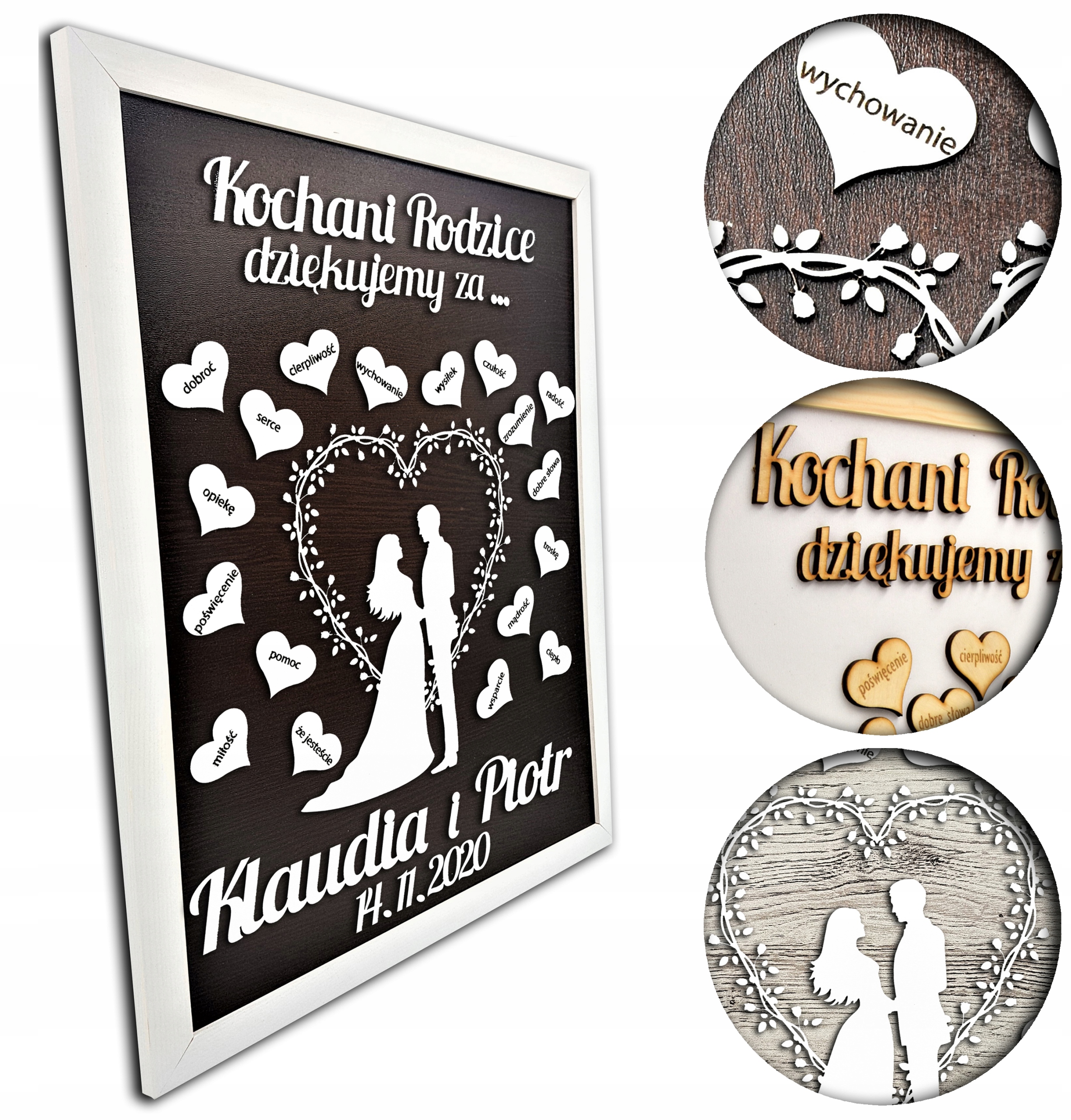 

Podziękowanie Dla Rodziców ślub wesele prezent P8